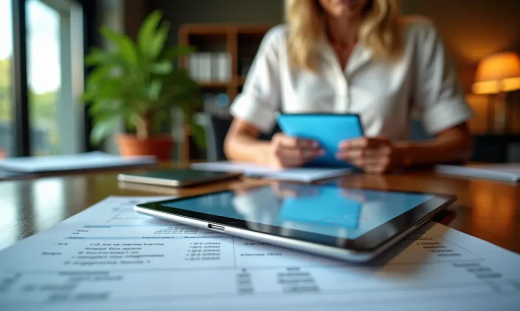 Quais Dados sao Essenciais na Nota Fiscal Eletronica do Ecommerce Organização e eficiência em escritório de e-commerce brasileiro, com foco em notas fiscais eletrônicas e tablets.