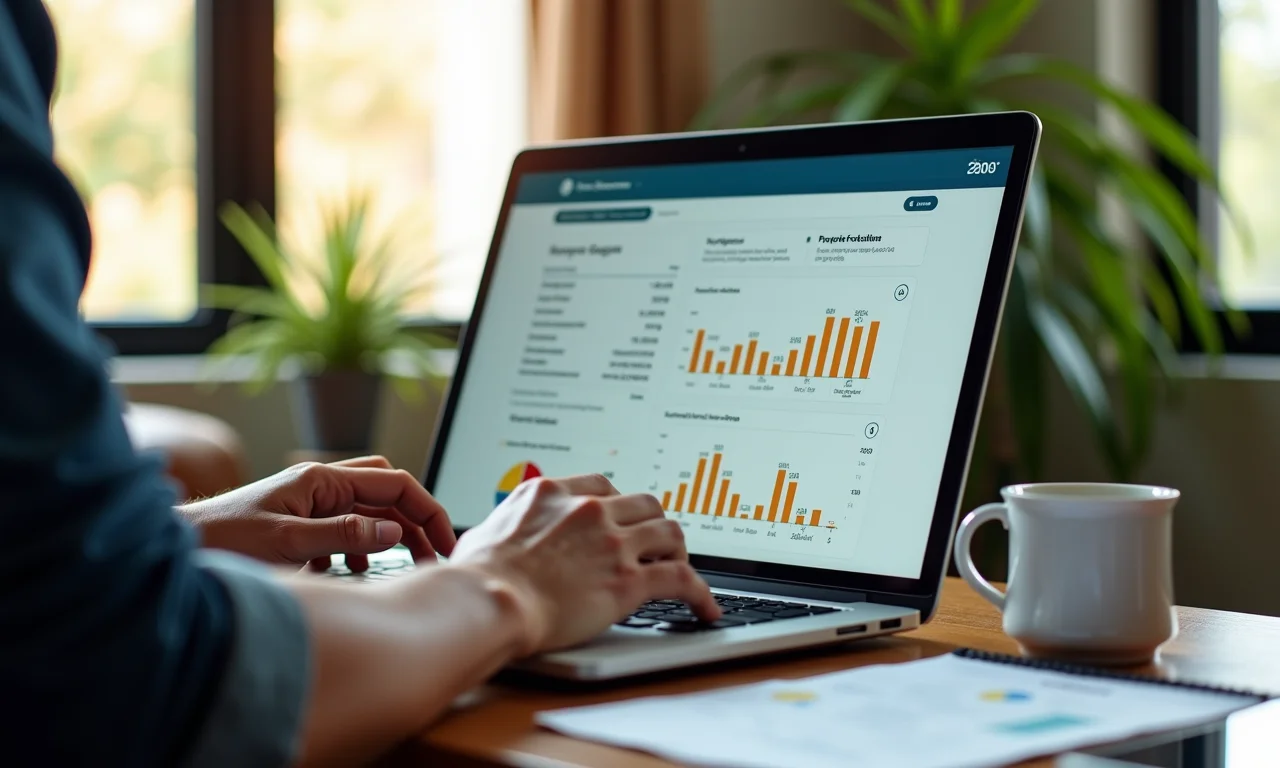 Pessoa pesquisando preços de ferramentas de monitoramento de marca com IA.