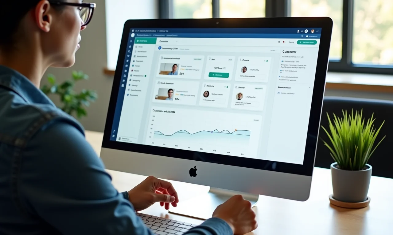 Pessoa usando CRM para entender as necessidades do cliente.