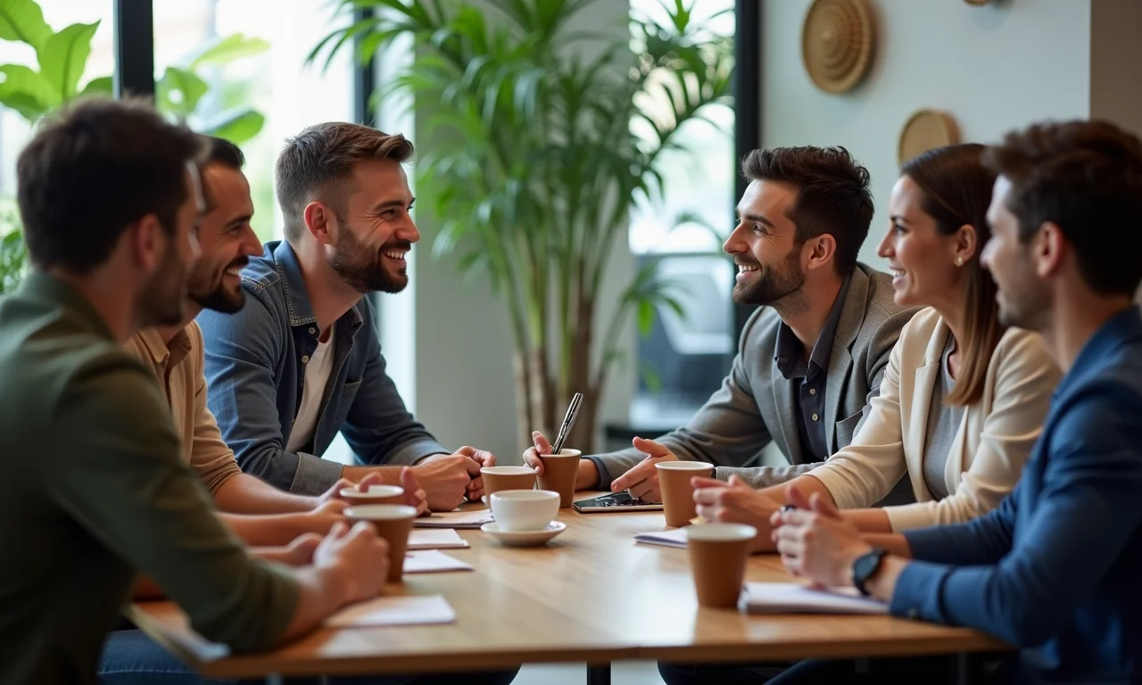 Profissionais discutindo estratégias de investimento em FIDCs.