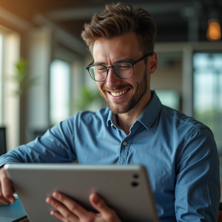 Profissional otimizando resultados com insights de IA.