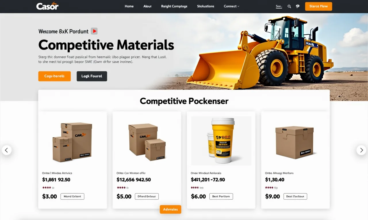 Promoções e preços competitivos em ecommerce de materiais de construção.