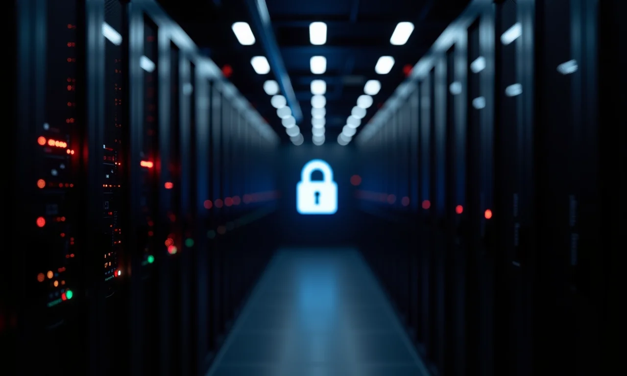 Servidores seguros protegendo dados de e-commerce.