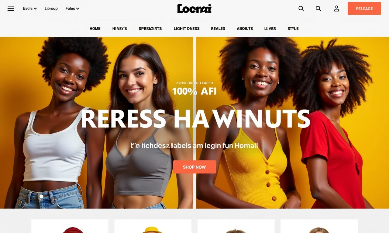 Site de e-commerce exibindo promoções irresistíveis.