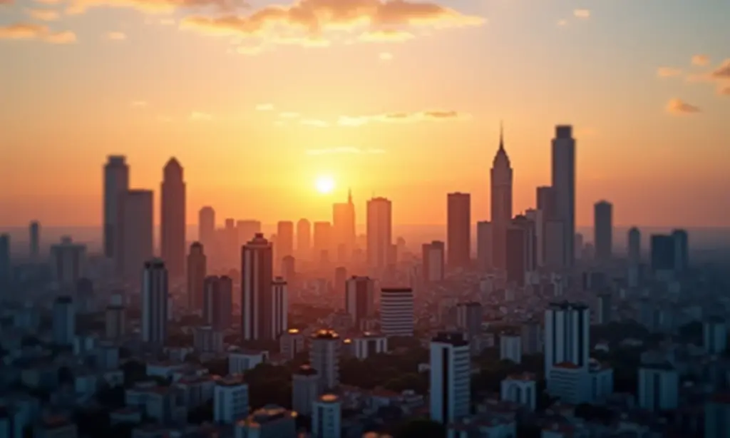 Fundo de Investimento em Direitos Creditórios em SP Invista em Recebíveis Skyline de São Paulo com gráfico de crescimento FIDC.